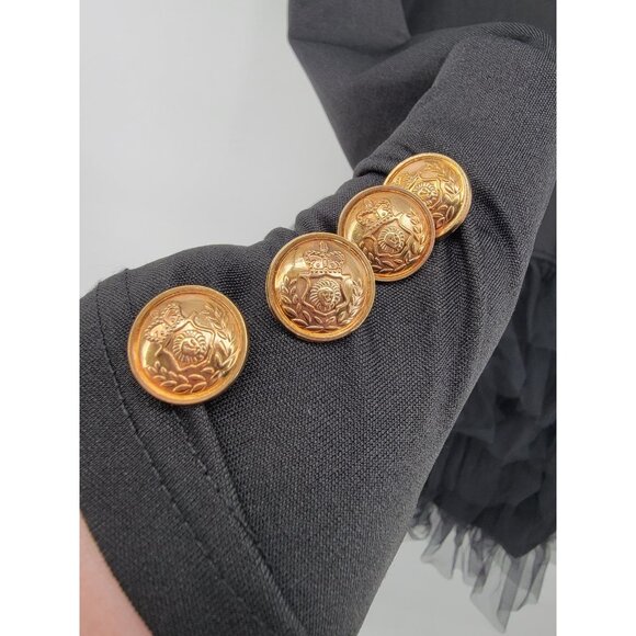 CBR Long‎ Sleeved Ruffle Dress Small Black - Picture 3 of 7